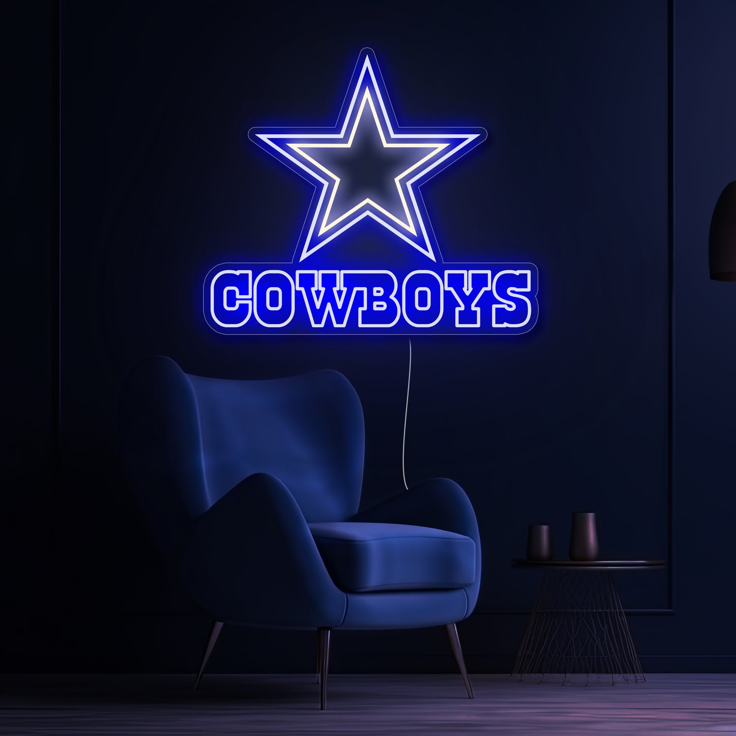 Cowboys neon light