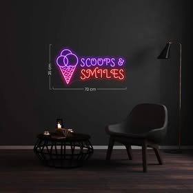 SCOOPS & SMILES Custom Sign