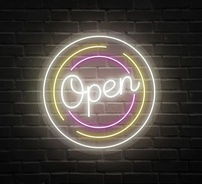 2 sets of OPEN Signs