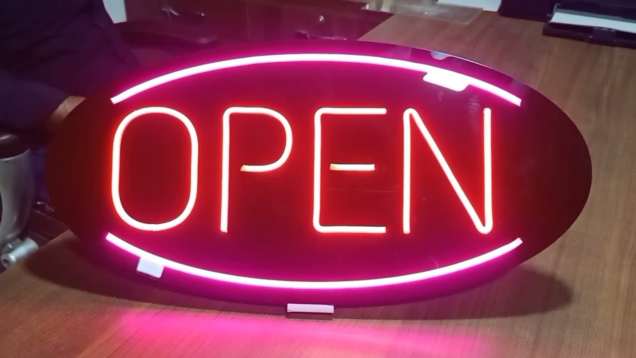 2 sets of OPEN Signs