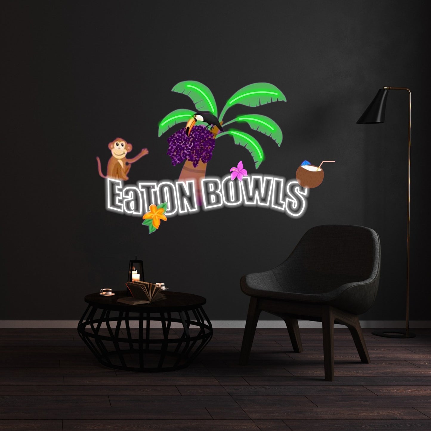 eaton bowls neon sign