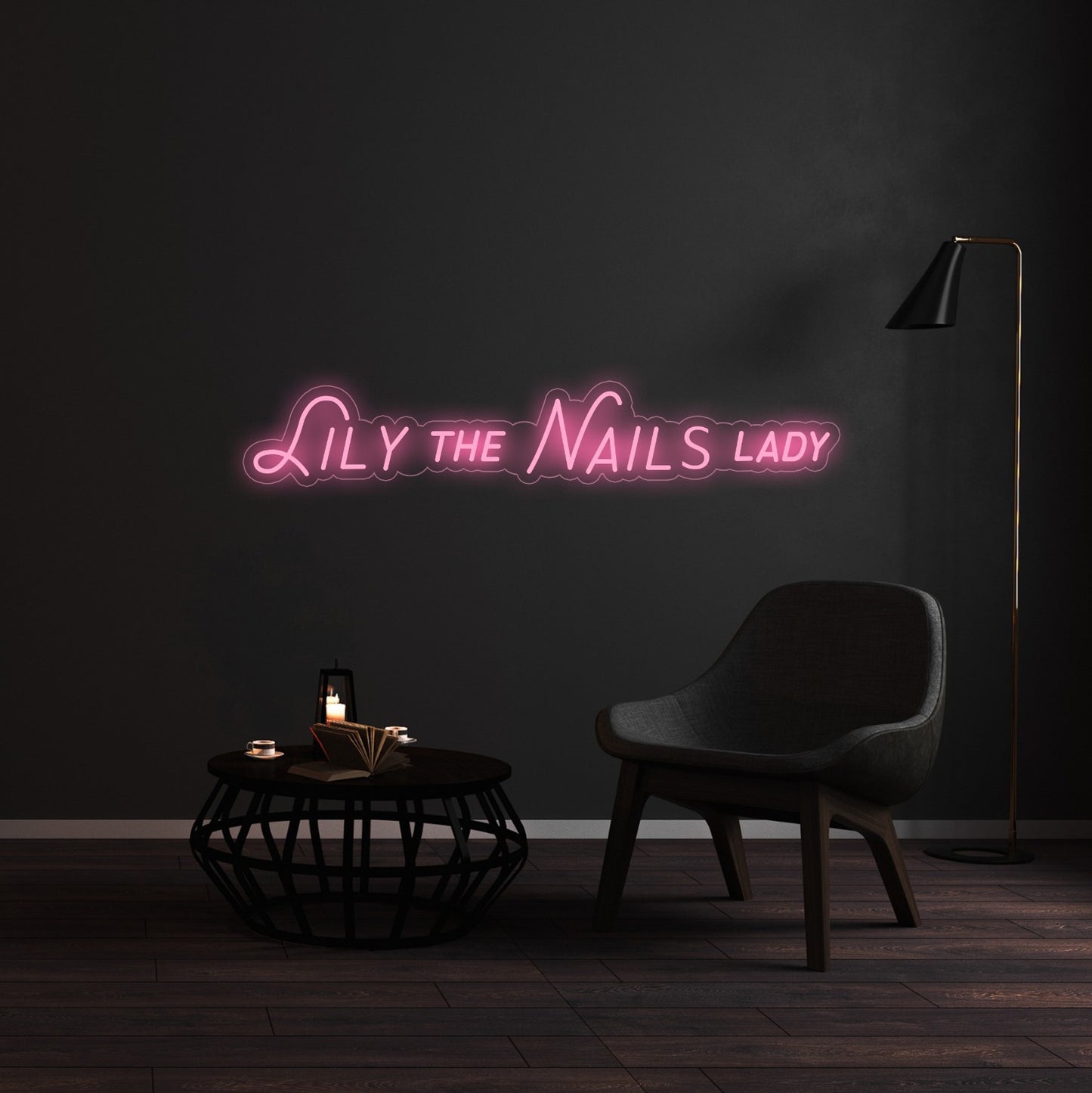 cuatom neon sign lily the nail lady