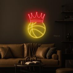 Basket ball with crown