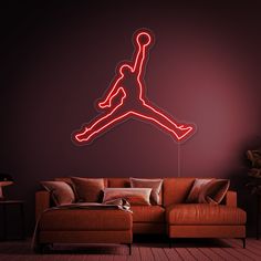 Basket ball player neon sign