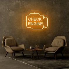 Check Engine Neon Sign