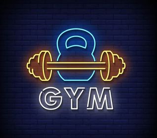 gym neon sign