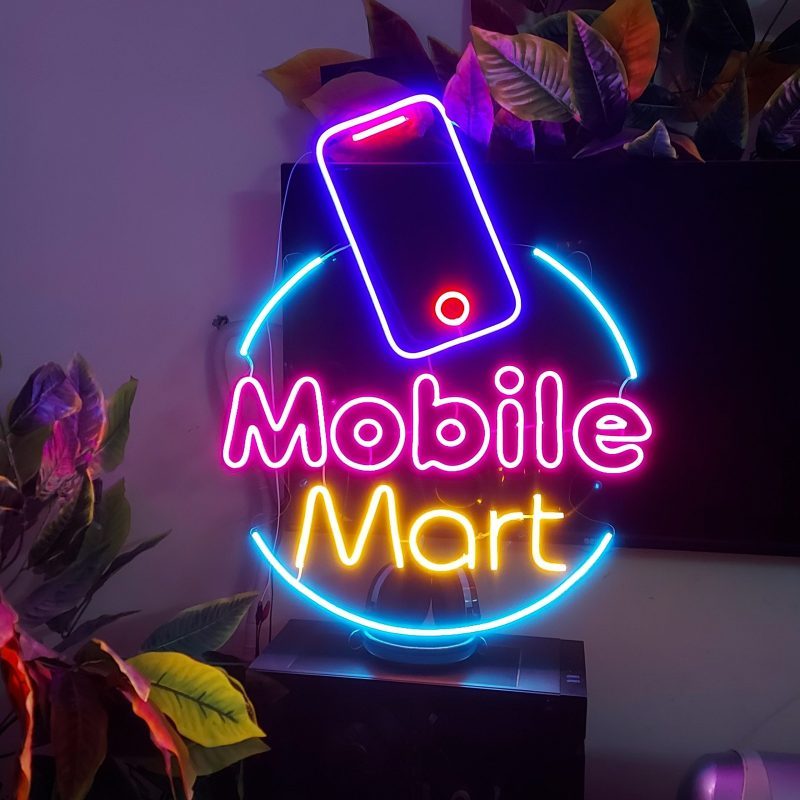 Mobile Mart Neon Sign