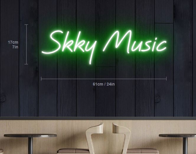 Custom Neon Sign Skky Music