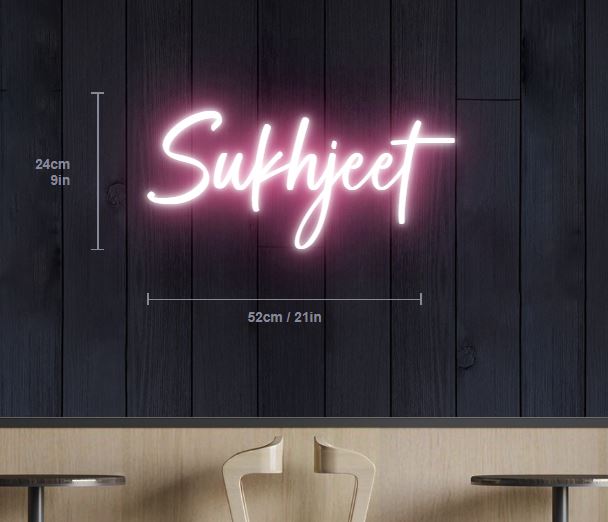 custom neon sign Sukhjeet