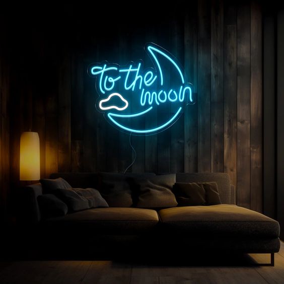 To the Moon Neon Sign