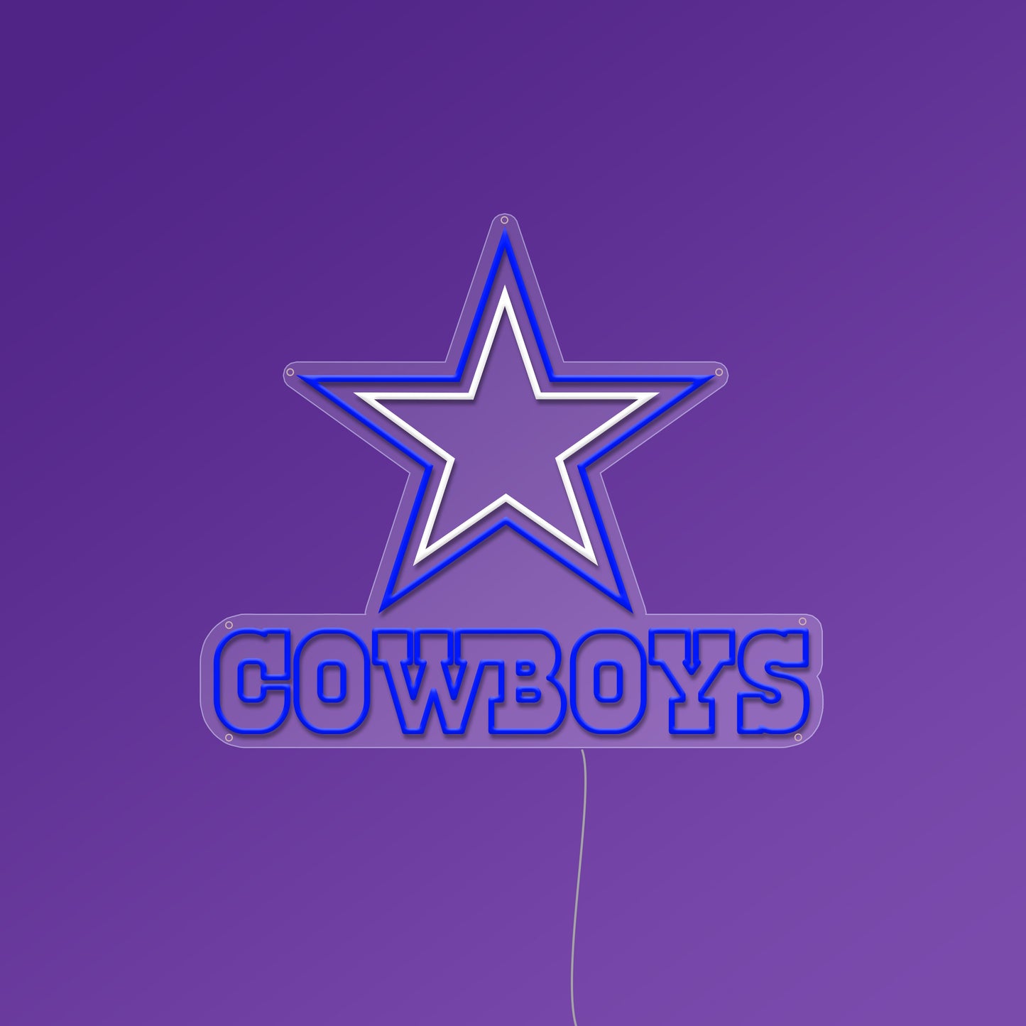 Cowboys neon light