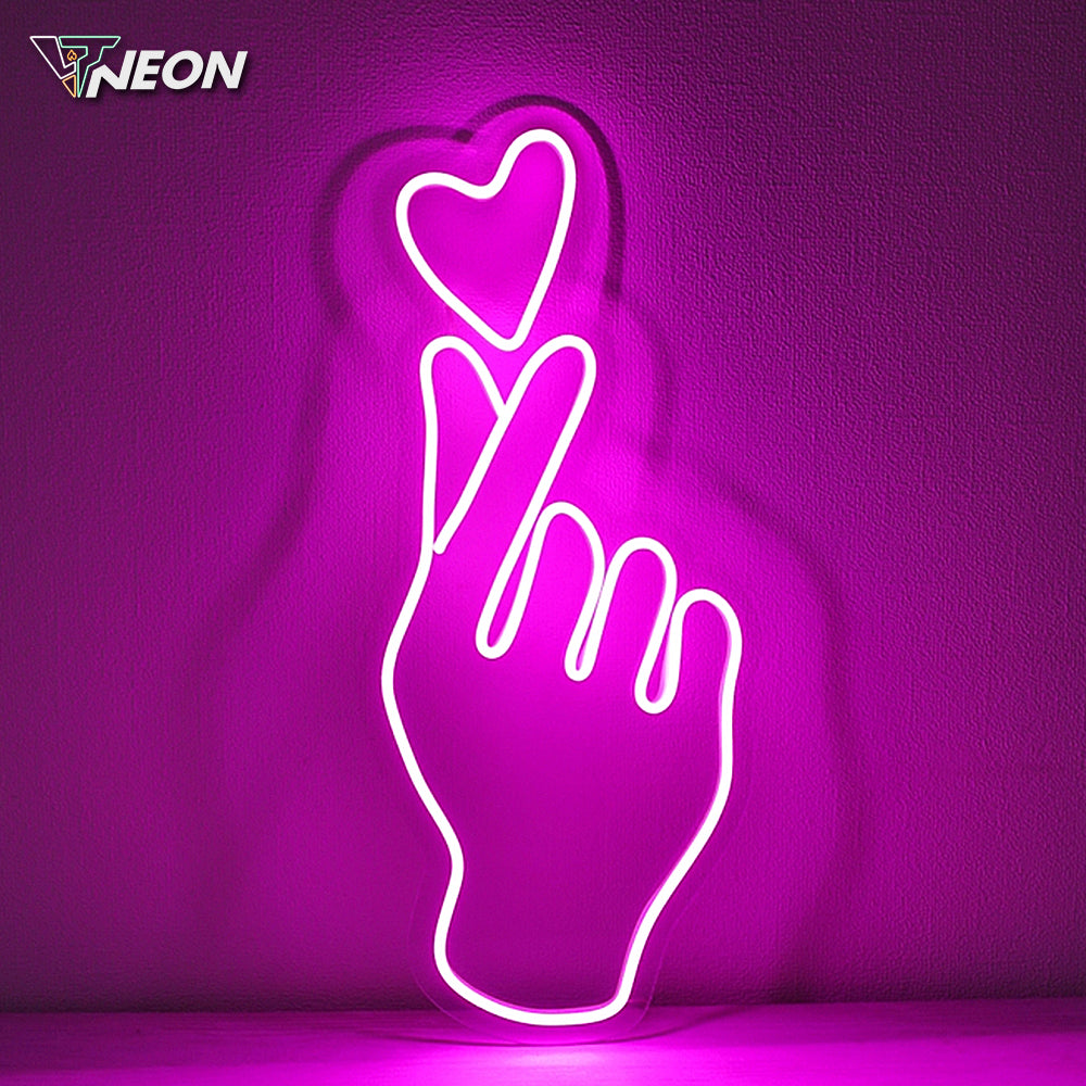 japanese heart neon sign