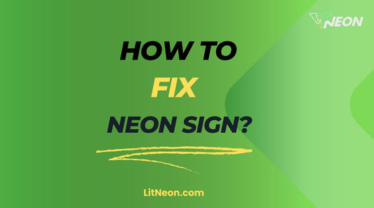 A colorful text how to fix neon sign?