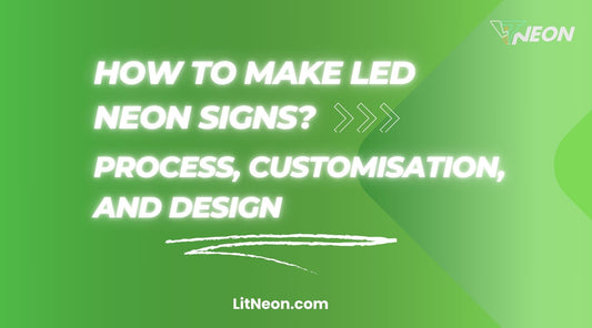 A glowing text shows how to make LED neon signs?