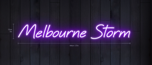 Melbourne storm neon sign
