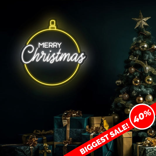 Merry Christmas Bell Neon Sign