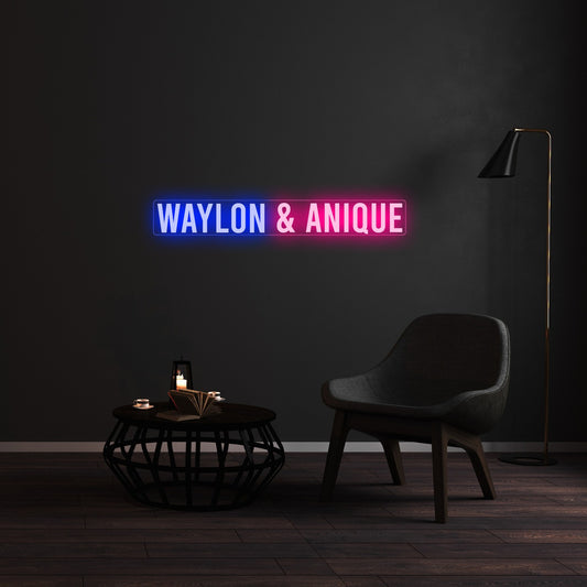 Waylon & Daniel Custom Neon Sign