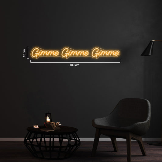 custom neon sign gimme