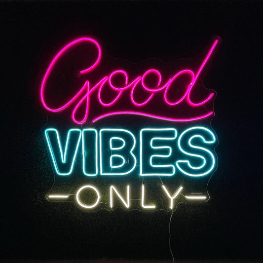 Good Vibes Multicolor Neon Sign