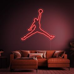 Basket ball player  neon sign