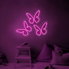 Butterfly neon sign