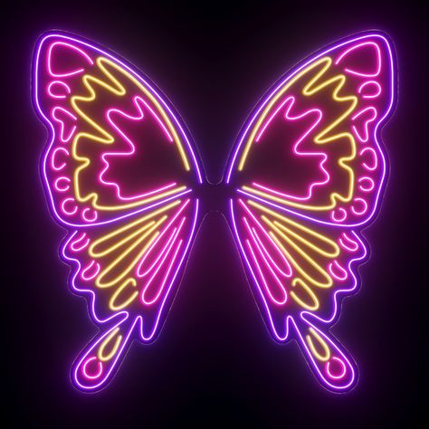 Colorful Butterfly Neon