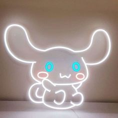 cartoon neon sign