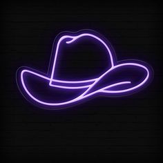 Cowboy hat neon sign