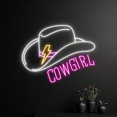 Cow girl Neon Sign