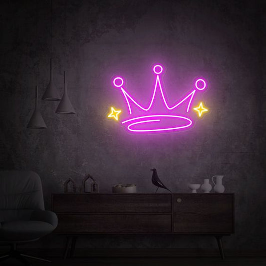 crown neon sign