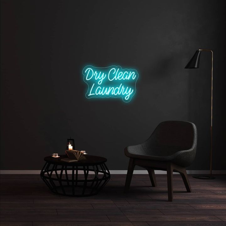 dry clean laundry custom neon sign