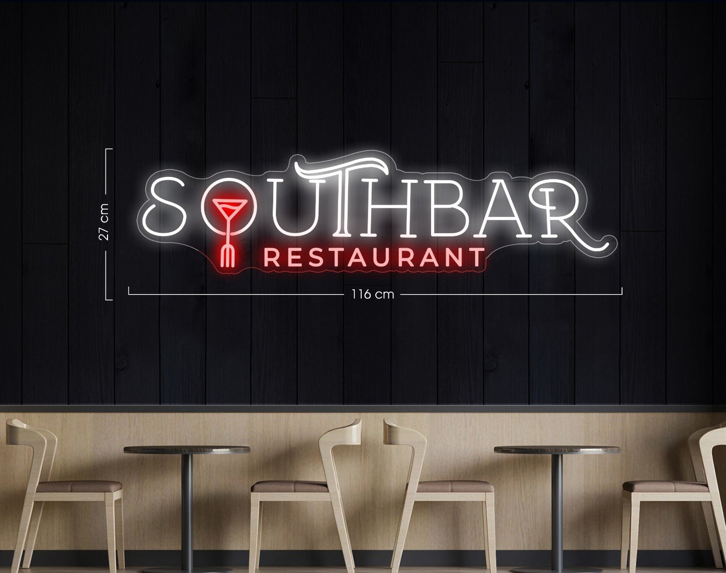 custom neon sign south bar