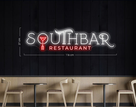 custom neon sign south bar