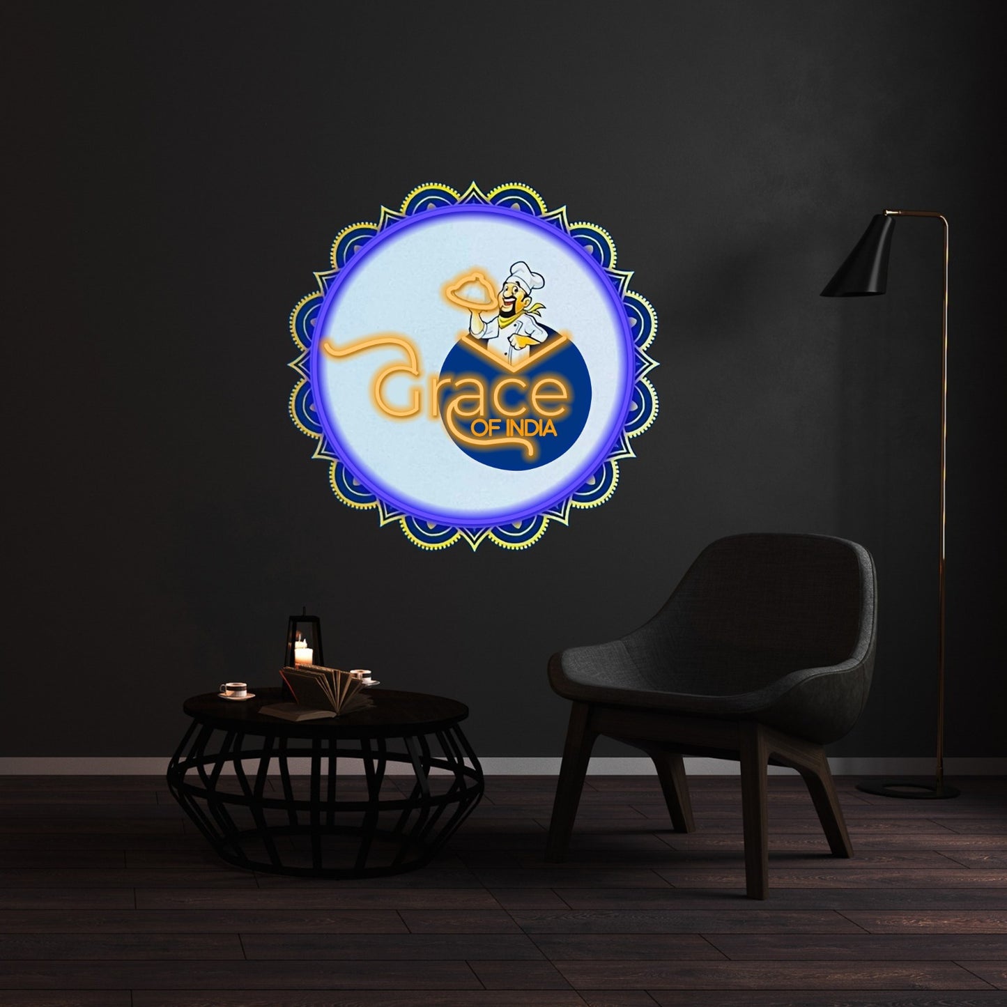 Grace of India custom neon sign