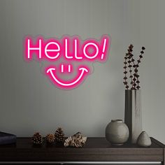 Hello Neon with smile