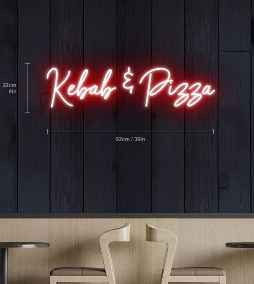 Kebab & Pizza custom sign