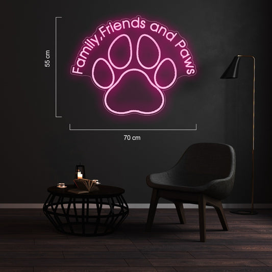 custom neon sign Paw