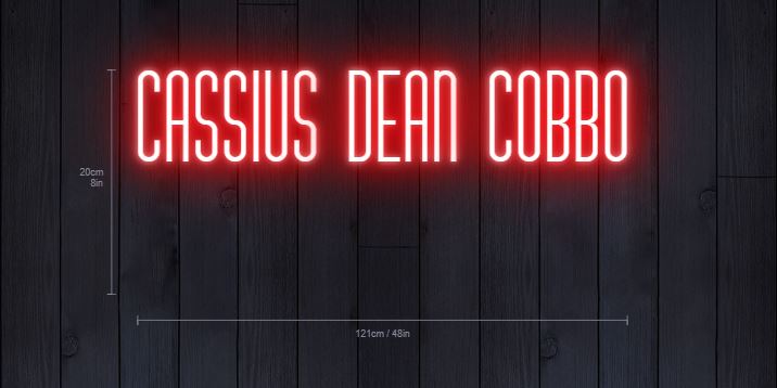 custom neon sign cassius