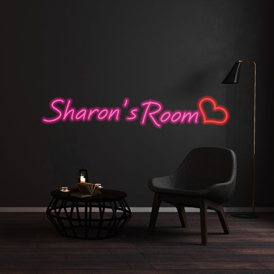 Sharon’s room custom neon sign