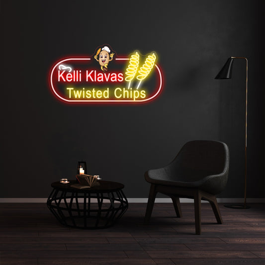 Custom Neon Sign - Kelli Klavas Twisted Chips