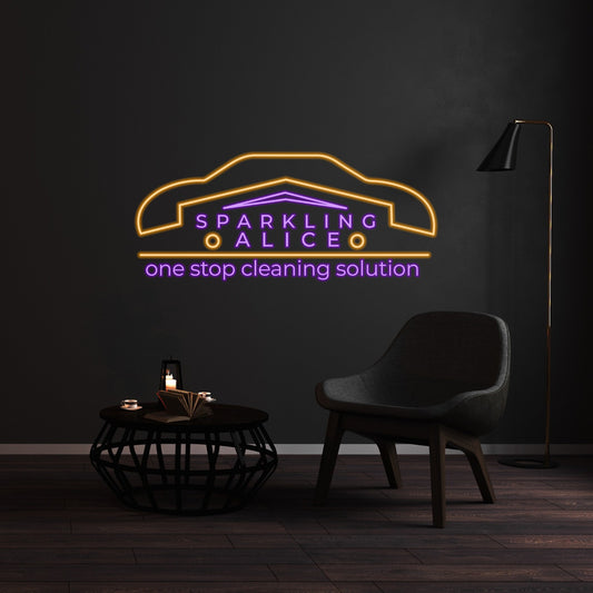 Sparkling custom neon sign