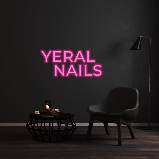 Yeral nails custom neon sign