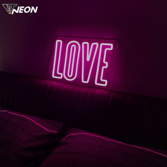 Love Outline Neon Sign