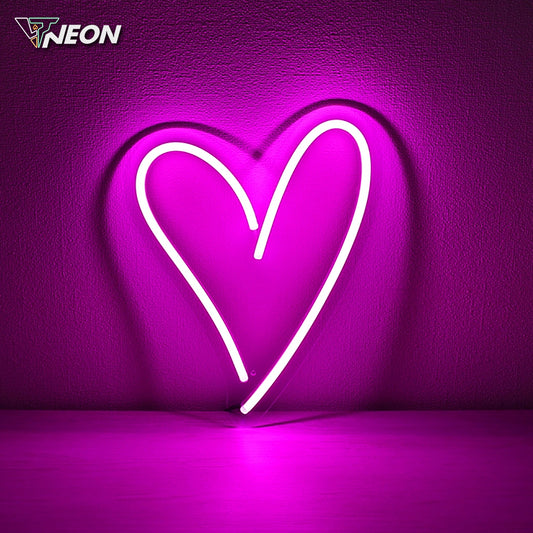 Single Heart Neon Sign